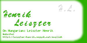 henrik leiszter business card